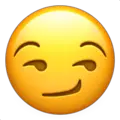 smirking face emoji on apple iphone iOS