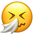 sneezing face emoji on apple iphone iOS