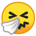 sneezing face emoji on google android