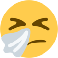 sneezing face emoji on twitter (twemoji)