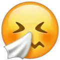 sneezing face emoji on whatsapp