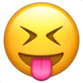 squinting face with tongue emoji on apple iphone iOS