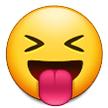 squinting face with tongue emoji on samsung