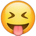 squinting face with tongue emoji on whatsapp