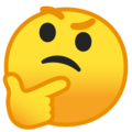 thinking face emoji on google android