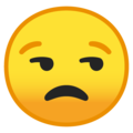 unamused face emoji on google android