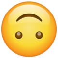 upside-down face emoji on whatsapp