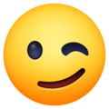 winking face emoji on facebook messenger
