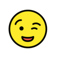 winking face emoji on openmoji