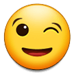 winking face emoji on samsung
