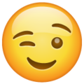 winking face emoji on whatsapp