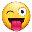 winking face with tongue emoji on samsung