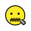 zipper-mouth face emoji on openmoji