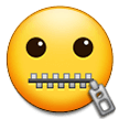 zipper-mouth face emoji on samsung