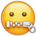 zipper-mouth face emoji on whatsapp