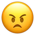 angry face emoji on apple iphone iOS
