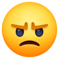 angry face emoji on facebook messenger