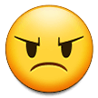 angry face emoji on samsung