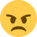 angry face emoji on twitter (twemoji)