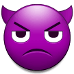 angry face with horns emoji on samsung