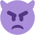 angry face with horns emoji on twitter (twemoji)