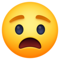 anguished face emoji on facebook messenger