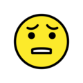 anguished face emoji on openmoji