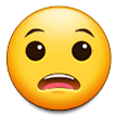 anguished face emoji on samsung