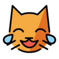 cat with tears of joy emoji on openmoji