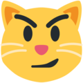 cat with wry smile emoji on twitter (twemoji)