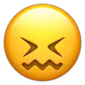 confounded face emoji on apple iphone iOS