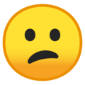 confused face emoji on google android
