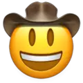 cowboy hat face emoji on apple iphone iOS