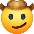 cowboy hat face emoji on facebook messenger