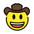 cowboy hat face emoji on openmoji