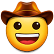 cowboy hat face emoji on samsung