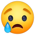 crying face emoji on facebook messenger