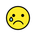 crying face emoji on openmoji
