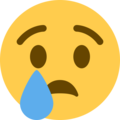 crying face emoji on twitter (twemoji)