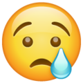 crying face emoji on whatsapp