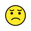 disappointed face emoji on openmoji