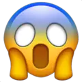 face screaming in fear emoji on apple iphone iOS