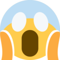 face screaming in fear emoji on twitter (twemoji)