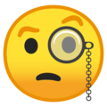 face with monocle emoji on google android