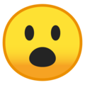 face with open mouth emoji on google android
