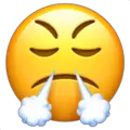 face with steam from nose emoji on apple iphone iOS