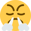 face with steam from nose emoji on twitter (twemoji)