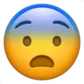 fearful face emoji on apple iphone iOS