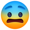 fearful face emoji on facebook messenger