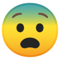 fearful face emoji on google android